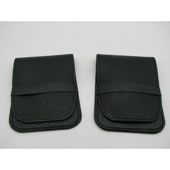 Set 2 Black Manicure Makeup Cosmetic Art Brush Jewelry Travel Pouch Cases Small - Picture 2 of 8